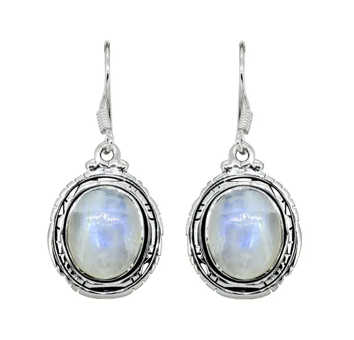Moonstone Solid 925 Sterling Silver Dangle Earrings Jewelry YoTreasure Earrings Moonstone Solid 925 Sterling Silver Dangle Earrings Jewelry YoTreasure Earrings