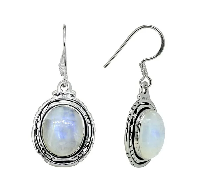 Moonstone Solid 925 Sterling Silver Dangle Earrings Jewelry YoTreasure Earrings Moonstone Solid 925 Sterling Silver Dangle Earrings Jewelry YoTreasure Earrings