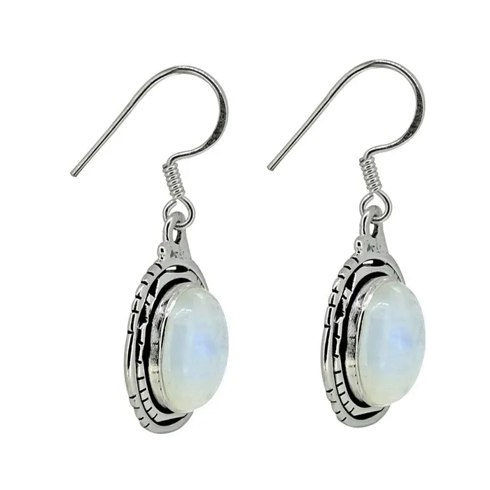 Moonstone Solid 925 Sterling Silver Dangle Earrings Jewelry YoTreasure Earrings Moonstone Solid 925 Sterling Silver Dangle Earrings Jewelry YoTreasure Earrings