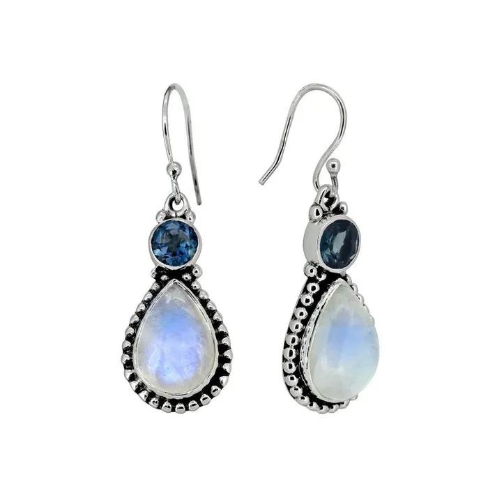 Moonstone Sterling Silver Dangle Earrings YoTreasure Earrings
