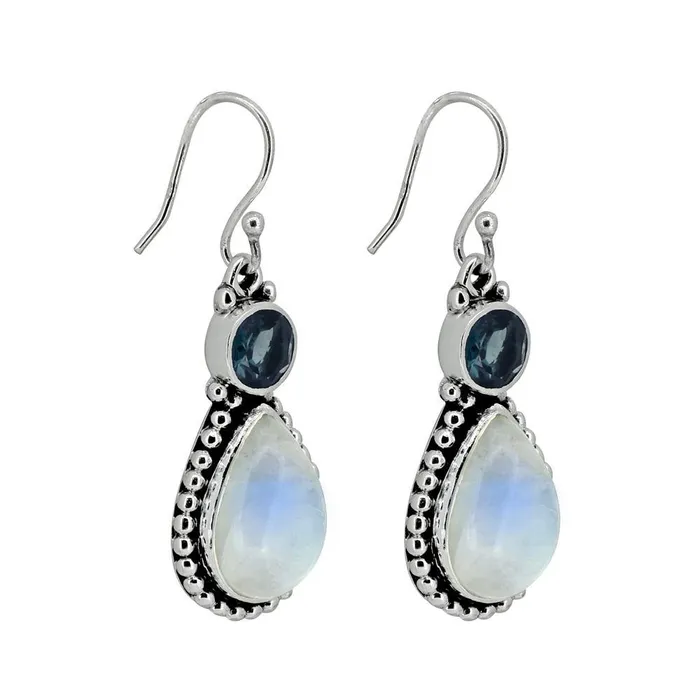 Moonstone Sterling Silver Dangle Earrings YoTreasure Earrings