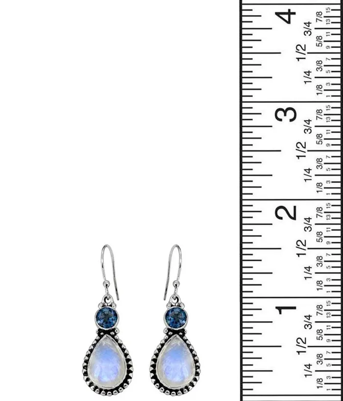 Moonstone Sterling Silver Dangle Earrings YoTreasure Earrings