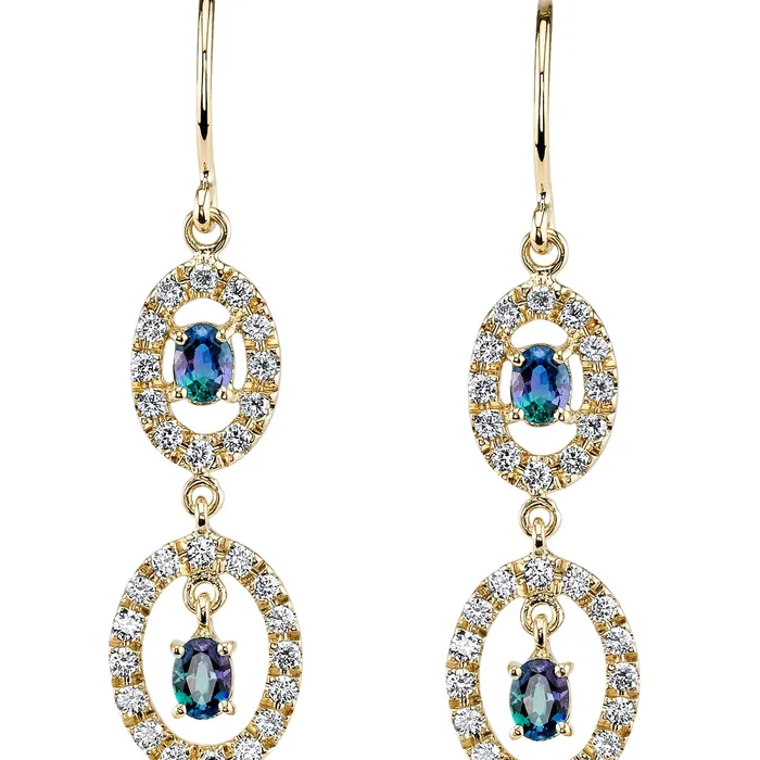 Morning Stars 14K Yellow Gold Natural Alexandrite Earring Safiya Jewels Earrings Morning Stars 14K Yellow Gold Natural Alexandrite Earring Safiya Jewels Earrings