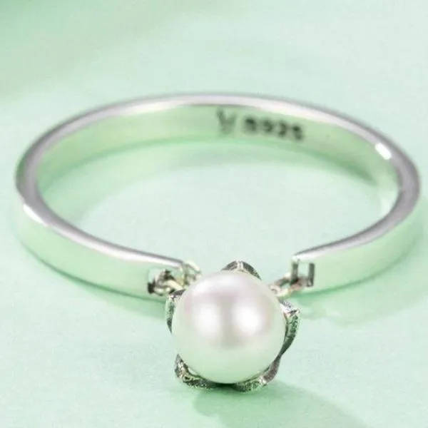 My Zen Temple Rings Dew Pearl Silver Ring