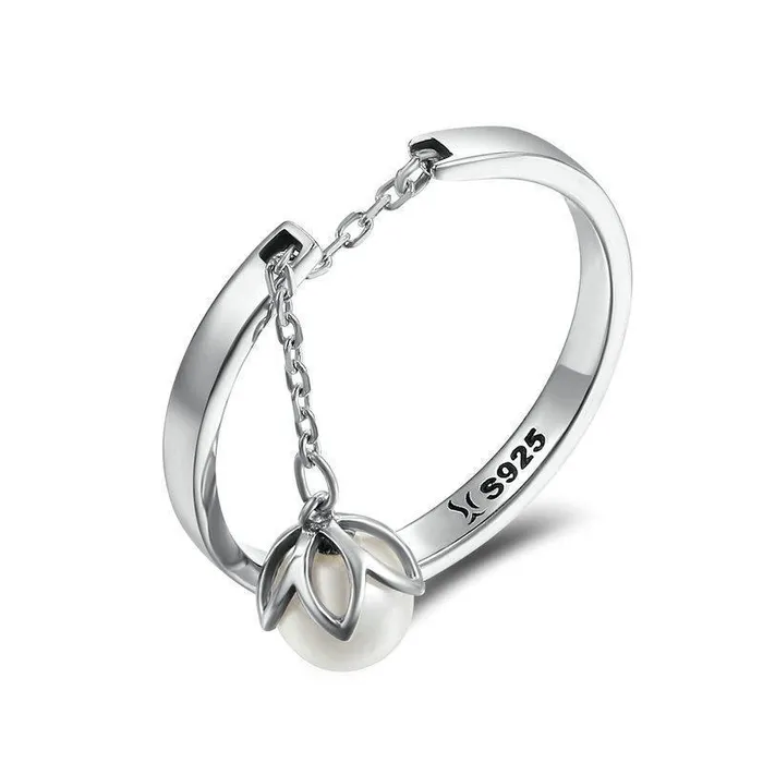 My Zen Temple Rings Dew Pearl Silver Ring