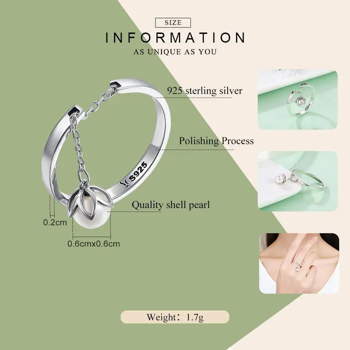 My Zen Temple Rings Dew Pearl Silver Ring