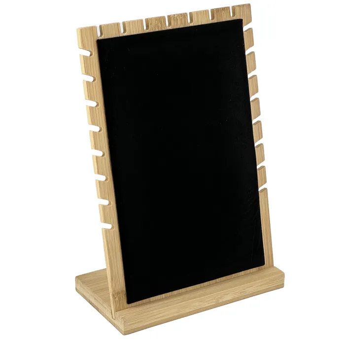 Necklaces 17 x 24cm Black Velvet Bamboo Necklace Jewelry Display JPIDisplay