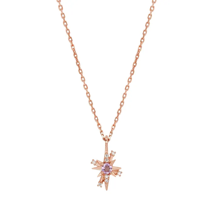 Necklaces acemijewelry Amethyst 12 Fortune Star Necklace