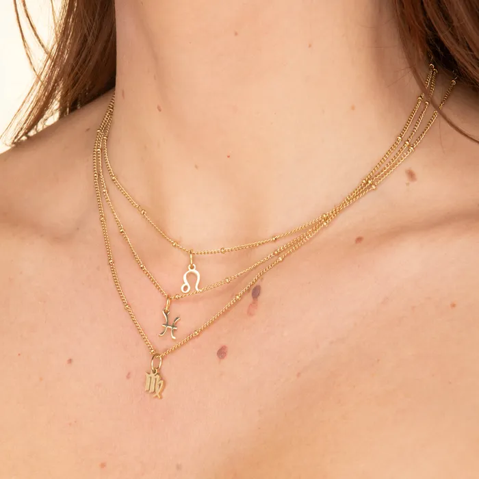 Necklaces Camile Stone Leo Pendant Zodiac Star Sign Necklace