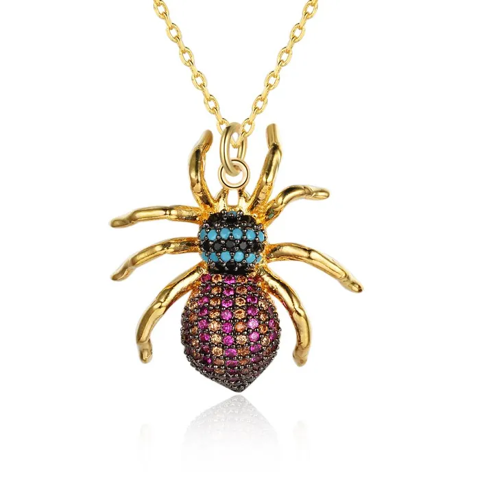 Necklaces customjewelryan Classic Spider Insect necklace pendants For Women Girl Cool Fashion Costume Decoration Jewelry Wholesale Necklaces customjewelryan Classic Spider Insect necklace pendants For Women Girl Cool Fashion Costume Decoration Jewelry Wholesale
