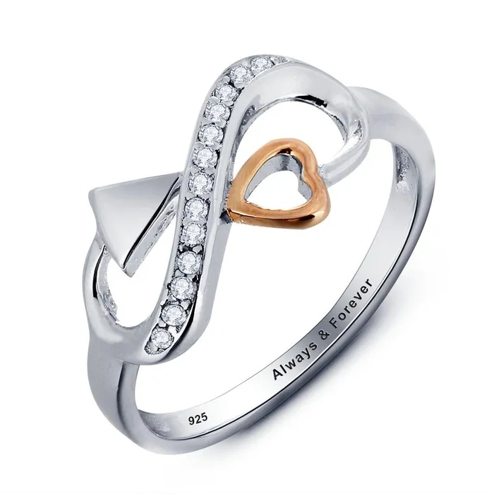Necklaces customjewelryan Personalized 925 Sterling Silver Heart Arrow Rings for Women Fashion Jewelry Gift Necklaces customjewelryan Personalized 925 Sterling Silver Heart Arrow Rings for Women Fashion Jewelry Gift