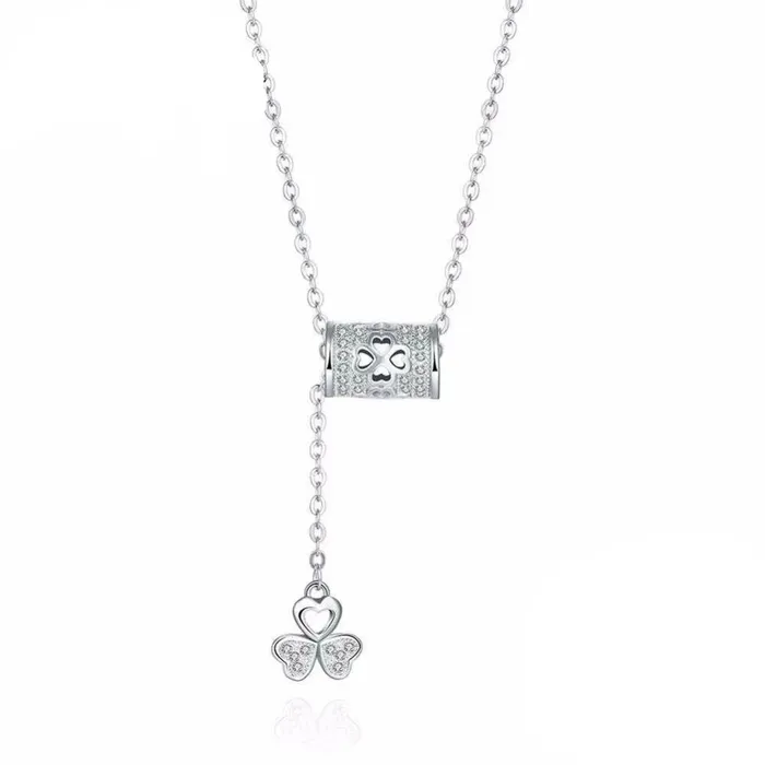 Necklaces customjewelryan Solid 925 Sterling Silver Necklace Flower Pattern Fashion Party Jewelry Necklaces Pendants For Women Necklaces customjewelryan Solid 925 Sterling Silver Necklace Flower Pattern Fashion Party Jewelry Necklaces Pendants For Women