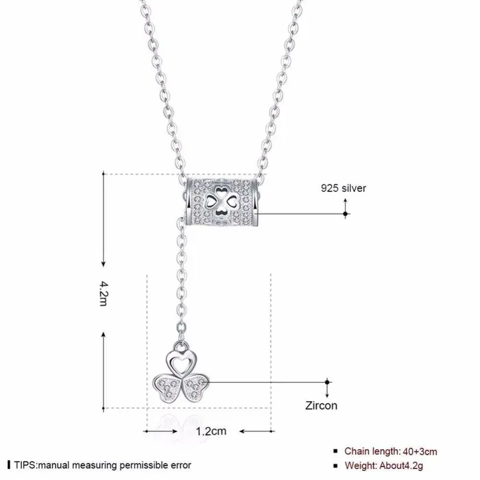 Necklaces customjewelryan Solid 925 Sterling Silver Necklace Flower Pattern Fashion Party Jewelry Necklaces Pendants For Women