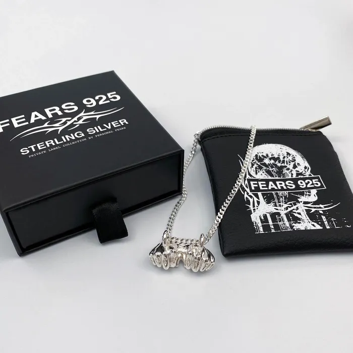 Necklaces FEARS 925 Fuck Off Pendant Sterling Silver
