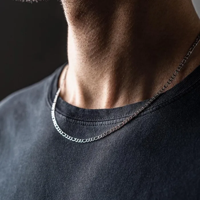 Necklaces Grace SILVER FIGARO CHAIN