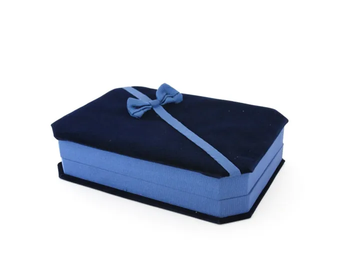 Necklaces JPIDisplay 7 14W x 5 14D x 1 34H Blue Velvet Necklace Earring Ring