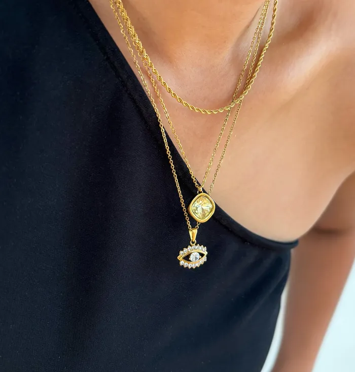 Necklaces Mai Dsire DESIREE PERIDOT BIRTHSTONE PENDANT AUGUST