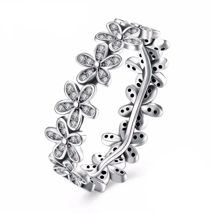 Necklaces Solid 925 Sterling Silver Flowers Inlaid Zircon Rings for Women Fashion Jewelry Gift customjewelryan Necklaces Solid 925 Sterling Silver Flowers Inlaid Zircon Rings for Women Fashion Jewelry Gift customjewelryan