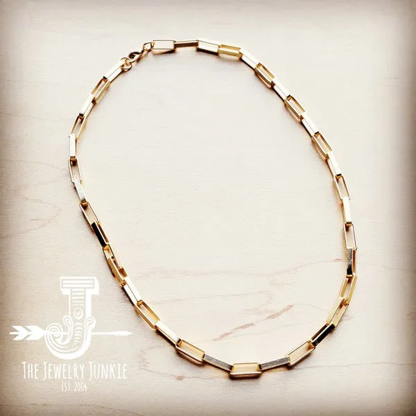 Necklaces The Jewelry Junkie Matte Gold Large Chain Link Layering Necklace 255n Necklaces The Jewelry Junkie Matte Gold Large Chain Link Layering Necklace 255n