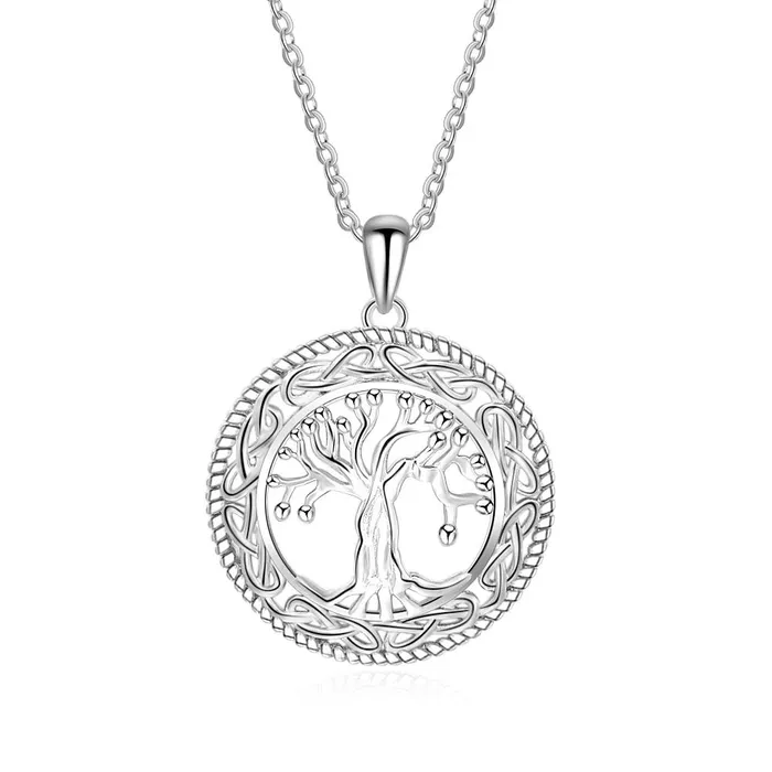 Necklaces Tree of life Round Pendant Necklace for Women Trendy Jewelry Gift for Mother customjewelryan Necklaces Tree of life Round Pendant Necklace for Women Trendy Jewelry Gift for Mother customjewelryan