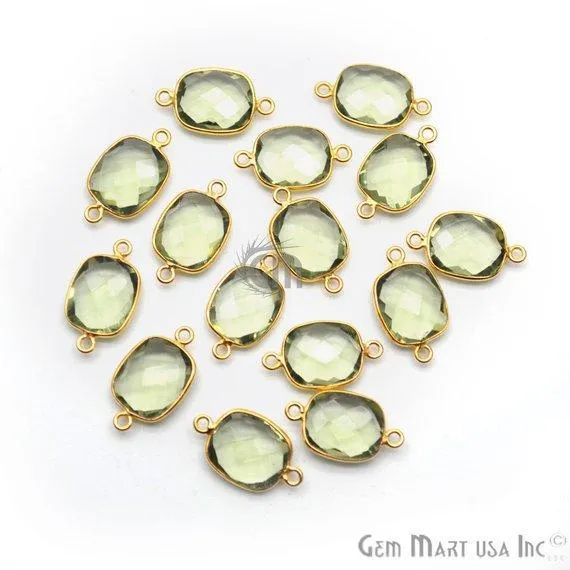 Octagon 10x12mm Double Bail Gold Bezel Gemstone Connector GemMartUSA PreStyled Sets Octagon 10x12mm Double Bail Gold Bezel Gemstone Connector GemMartUSA PreStyled Sets