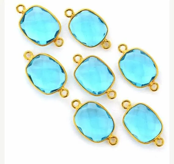Octagon 10x12mm Double Bail Gold Bezel Gemstone Connector GemMartUSA PreStyled Sets Octagon 10x12mm Double Bail Gold Bezel Gemstone Connector GemMartUSA PreStyled Sets