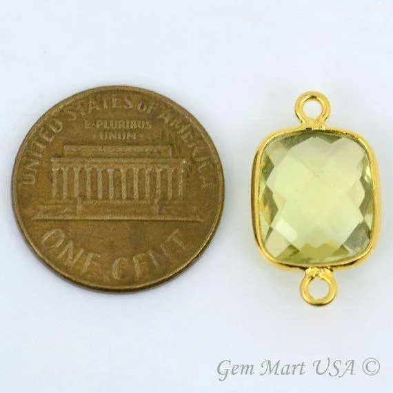 Octagon 10x12mm Double Bail Gold Bezel Gemstone Connector GemMartUSA PreStyled Sets Octagon 10x12mm Double Bail Gold Bezel Gemstone Connector GemMartUSA PreStyled Sets