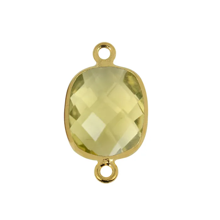 Octagon 10x12mm Double Bail Gold Bezel Gemstone Connector GemMartUSA PreStyled Sets Octagon 10x12mm Double Bail Gold Bezel Gemstone Connector GemMartUSA PreStyled Sets