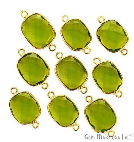 Octagon 10x12mm Double Bail Gold Bezel Gemstone Connector GemMartUSA PreStyled Sets Octagon 10x12mm Double Bail Gold Bezel Gemstone Connector GemMartUSA PreStyled Sets