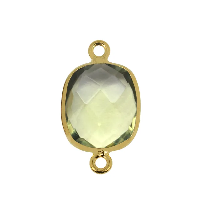 Octagon 10x12mm Double Bail Gold Bezel Gemstone Connector GemMartUSA PreStyled Sets Octagon 10x12mm Double Bail Gold Bezel Gemstone Connector GemMartUSA PreStyled Sets