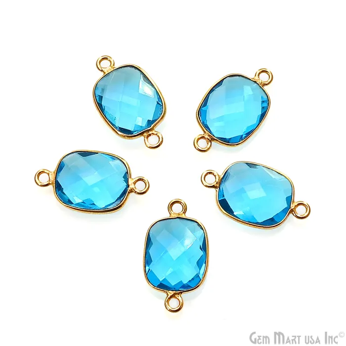 Octagon 10x12mm Double Bail Gold Bezel Gemstone Connector GemMartUSA PreStyled Sets Octagon 10x12mm Double Bail Gold Bezel Gemstone Connector GemMartUSA PreStyled Sets