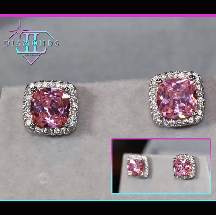 Pink Diamond Earrings Pink Diamond Ear Studs Radiant Cut Diamonds Ear Studs Lab Diamonds London Earrings Pink Diamond Earrings Pink Diamond Ear Studs Radiant Cut Diamonds Ear Studs Lab Diamonds London Earrings