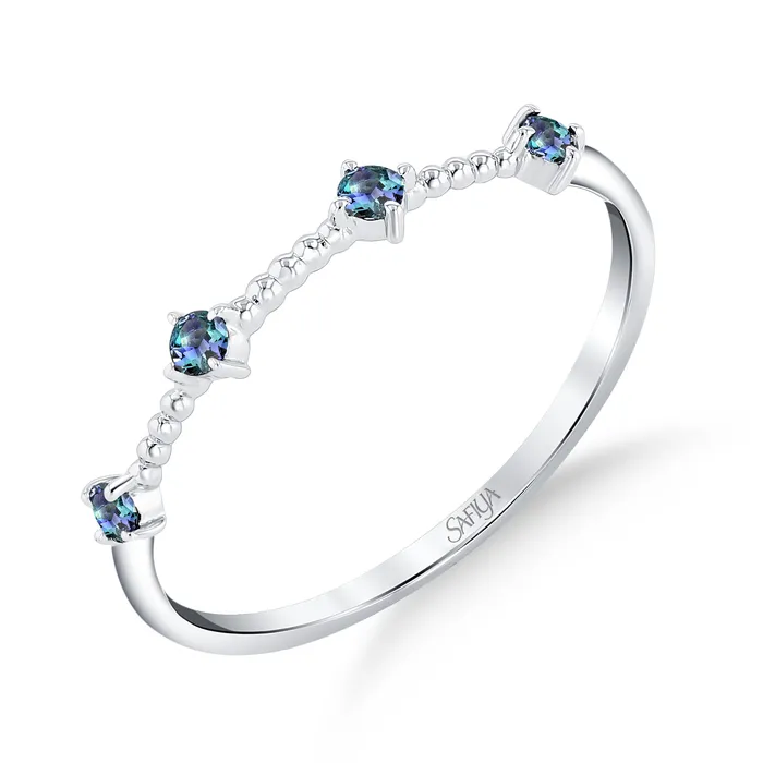Precious Bonds 18K White Gold Natural Alexandrite Ring Safiya Jewels Rings Precious Bonds 18K White Gold Natural Alexandrite Ring Safiya Jewels Rings