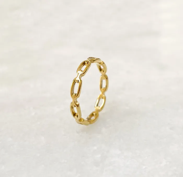 Rings BEBE THIN GOLD CHAIN STACKABLE RING Mai Dsire