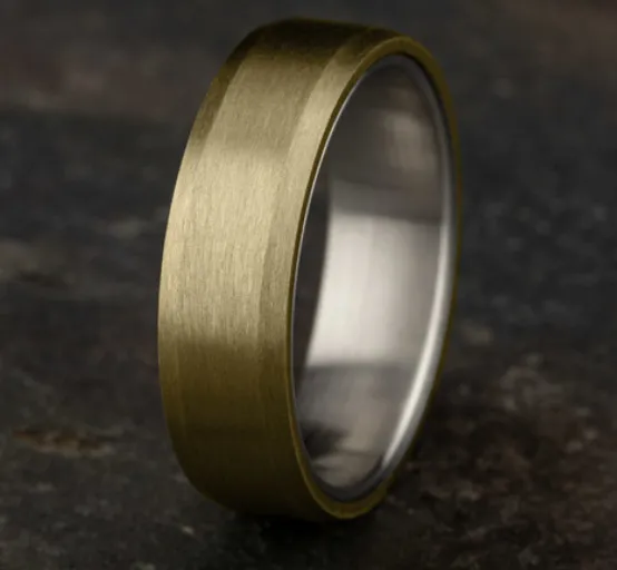 Rings Benchmark 14k Yellow White Gold Satin Finish Mens Wedding Band I9157 Rings Benchmark 14k Yellow White Gold Satin Finish Mens Wedding Band I9157