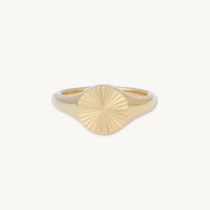Rings Camile Stone Boho Disc Signet Ring