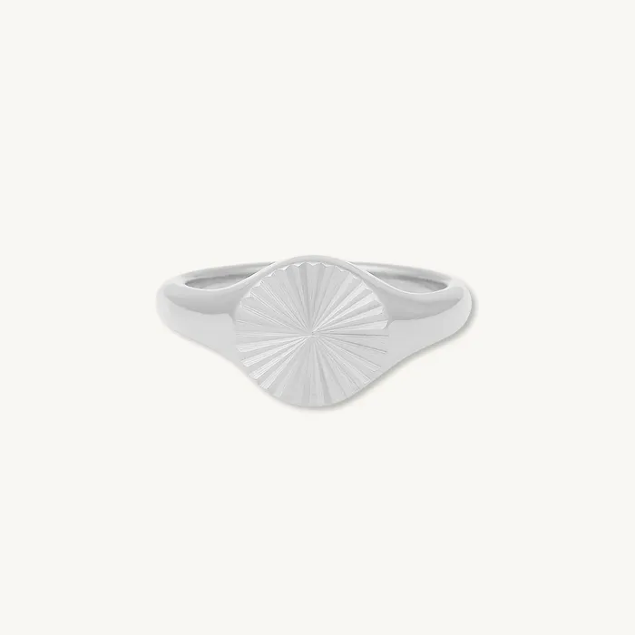 Rings Camile Stone Boho Disc Signet Ring Rings Camile Stone Boho Disc Signet Ring