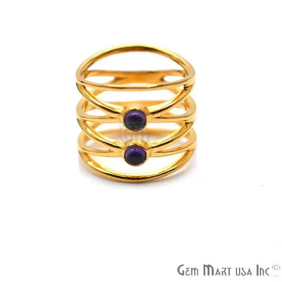Rings GemMartUSA Double Gemstone Stackable Wedding Band Ring 12061