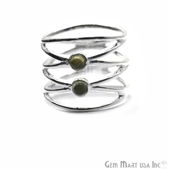 Rings GemMartUSA Double Gemstone Stackable Wedding Band Ring 12061