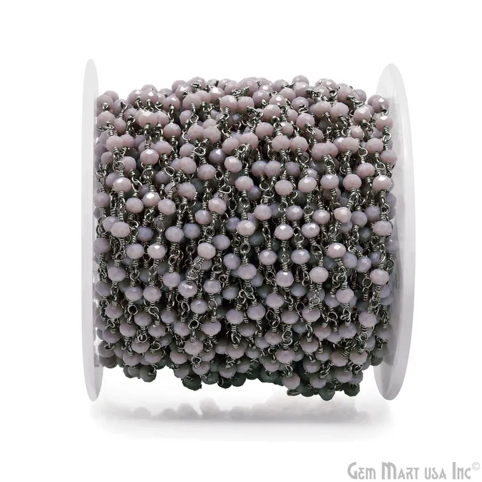 Rings GemMartUSA Dyed Jade Bead Faceted Crystal Round Rosary Chain SilverBlackGold Plating 335mm 1 ft Rings GemMartUSA Dyed Jade Bead Faceted Crystal Round Rosary Chain SilverBlackGold Plating 335mm 1 ft