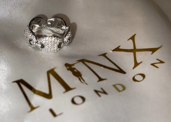 Rings Iced Out Rings Eternity Ring Mens Iced Out Ring Cuban Link Chain Ring Mens Eternity Ring Womens Eternity Ring Iced Out Ring Minx London