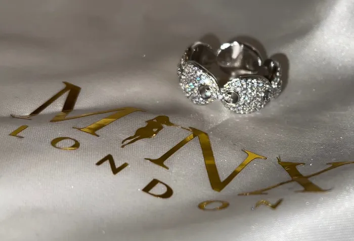 Rings Iced Out Rings Eternity Ring Mens Iced Out Ring Cuban Link Chain Ring Mens Eternity Ring Womens Eternity Ring Iced Out Ring Minx London