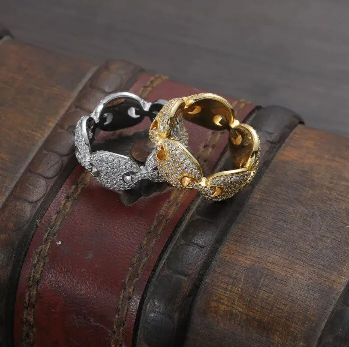 Rings Iced Out Rings Eternity Ring Mens Iced Out Ring Cuban Link Chain Ring Mens Eternity Ring Womens Eternity Ring Iced Out Ring Minx London