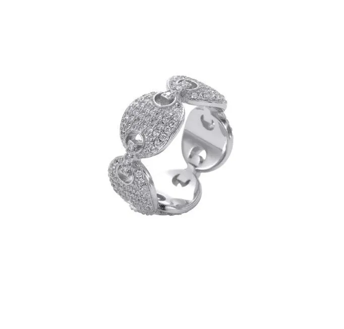 Rings Iced Out Rings Eternity Ring Mens Iced Out Ring Cuban Link Chain Ring Mens Eternity Ring Womens Eternity Ring Iced Out Ring Minx London