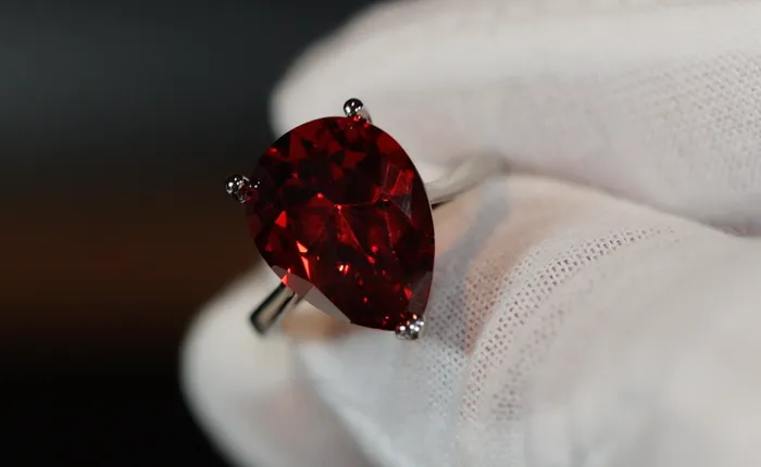 Rings Lab Diamonds London Teardrop Engagement Ring Teardrop Ring Red Diamond Ring Womens Red Diamond Rings Ruby Engagement Ring Wedding Ring Halo Ring