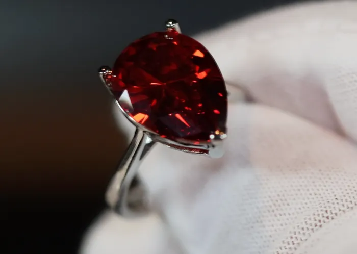 Rings Lab Diamonds London Teardrop Engagement Ring Teardrop Ring Red Diamond Ring Womens Red Diamond Rings Ruby Engagement Ring Wedding Ring Halo Ring