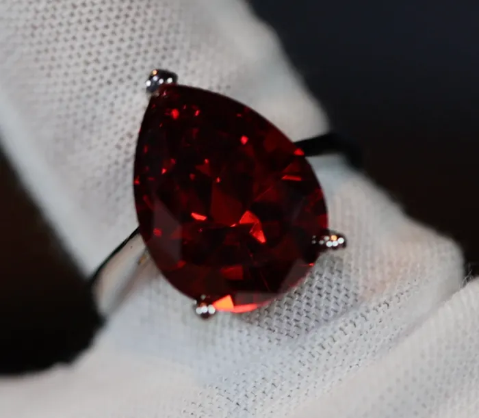 Rings Lab Diamonds London Teardrop Engagement Ring Teardrop Ring Red Diamond Ring Womens Red Diamond Rings Ruby Engagement Ring Wedding Ring Halo Ring