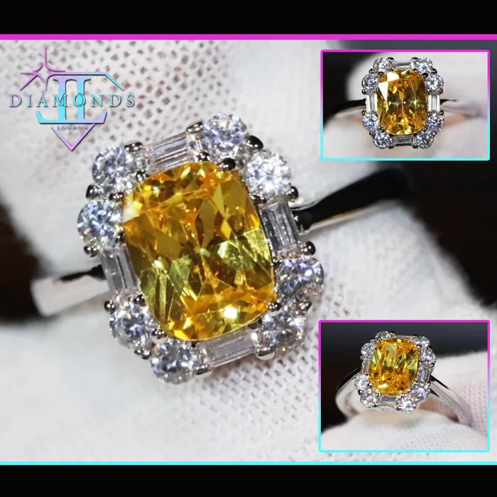 Rings Lab Diamonds London Yellow Diamond Womens Engagement Ring