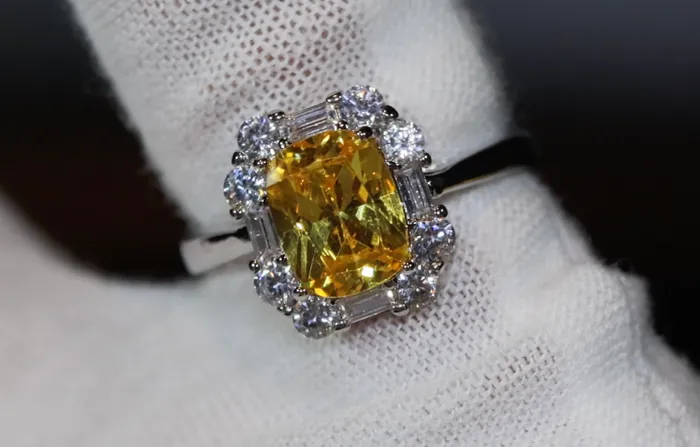 Rings Lab Diamonds London Yellow Diamond Womens Engagement Ring