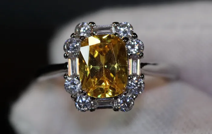 Rings Lab Diamonds London Yellow Diamond Womens Engagement Ring